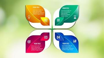 Create 4 leaf shape options Infographic Slide Design in PowerPoint