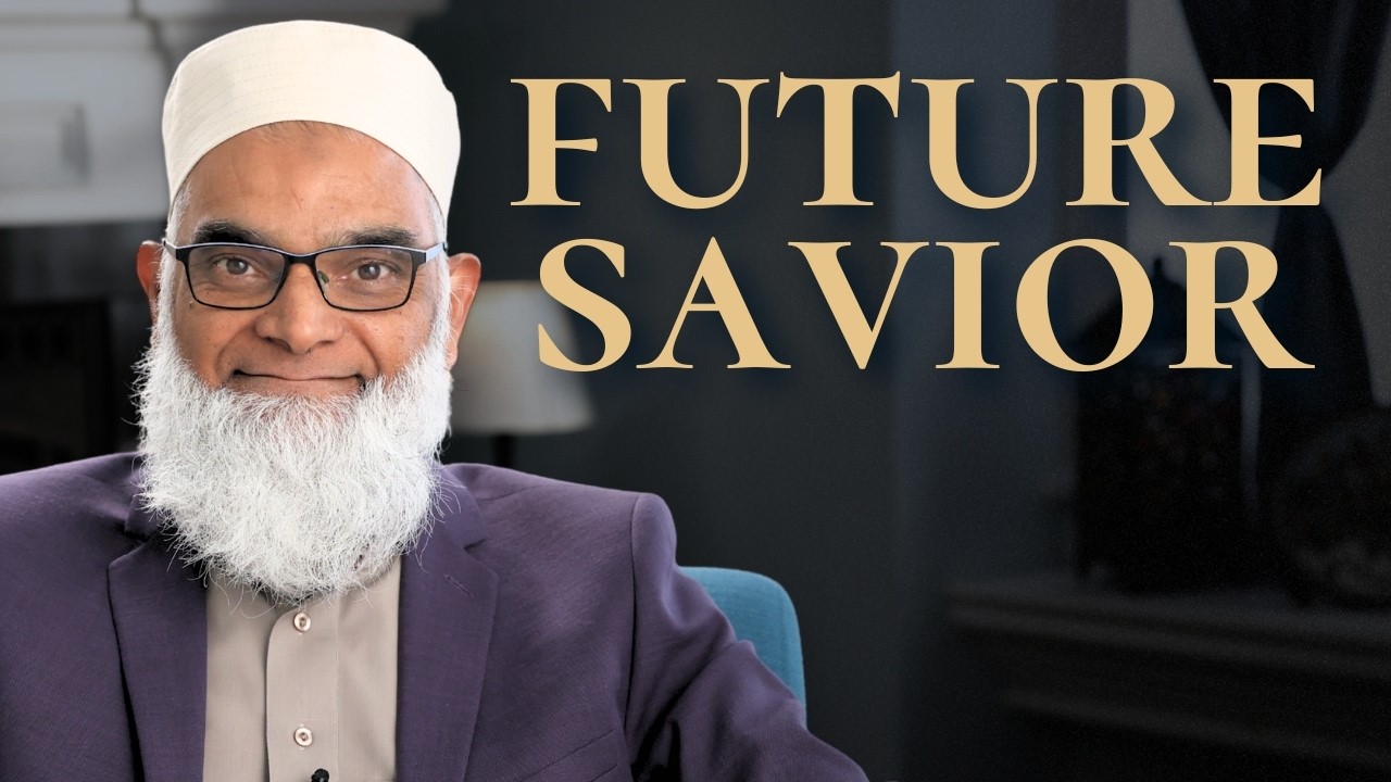 Dr. Shabir Ally smiling in a studio. The words 'Future Savior' is displayed beside him in reference to the video's topic.
