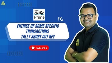 Specific Transactions Entry in Tally | Aalpha Global Institute | Tally Gst Course in Raipur