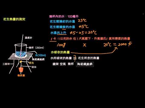 花生熱量的測定