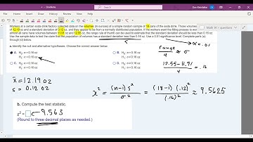 Example Hypothesis Test of Standard Deviation (8.4)