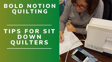 Sit down Free Motion Quilting Tips to get started