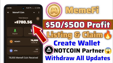 Memefi Listing & Withdraw Update | Create Your Wallet | Per Token $0.01 USDT | CryptoRank bot