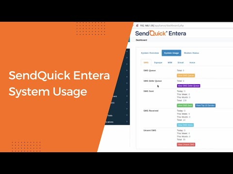 SendQuick Entera System Usage