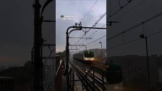 Dhaka Metro Rail 🇧🇩 Rainy Day View - Bangladesh Metro Rail Entering Station - Bangladesh Edit