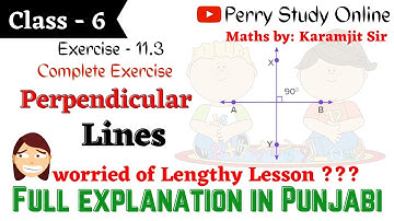 Understanding elementry shapes class 6th exercise 11.3 perpendicular lines full exercise