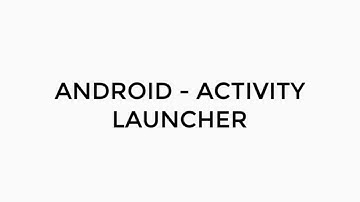 ANDROID - ACTIVITY LAUNCHER TUTORIAL IN JAVA | START ACTIVITY FOR RESULT IS DEPRECATED.