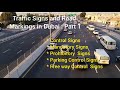 Traffic Signs &amp; Road Markings in Dubai: Part 1//Control, Mandatory, Prohibitory, Parking Signs//