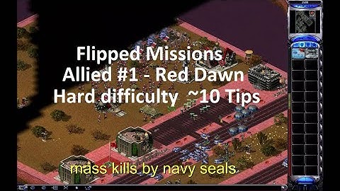 Red Alert 2- Flipped Mission Allied #1  Red Dawn ~10 tips - Hard Difficulty