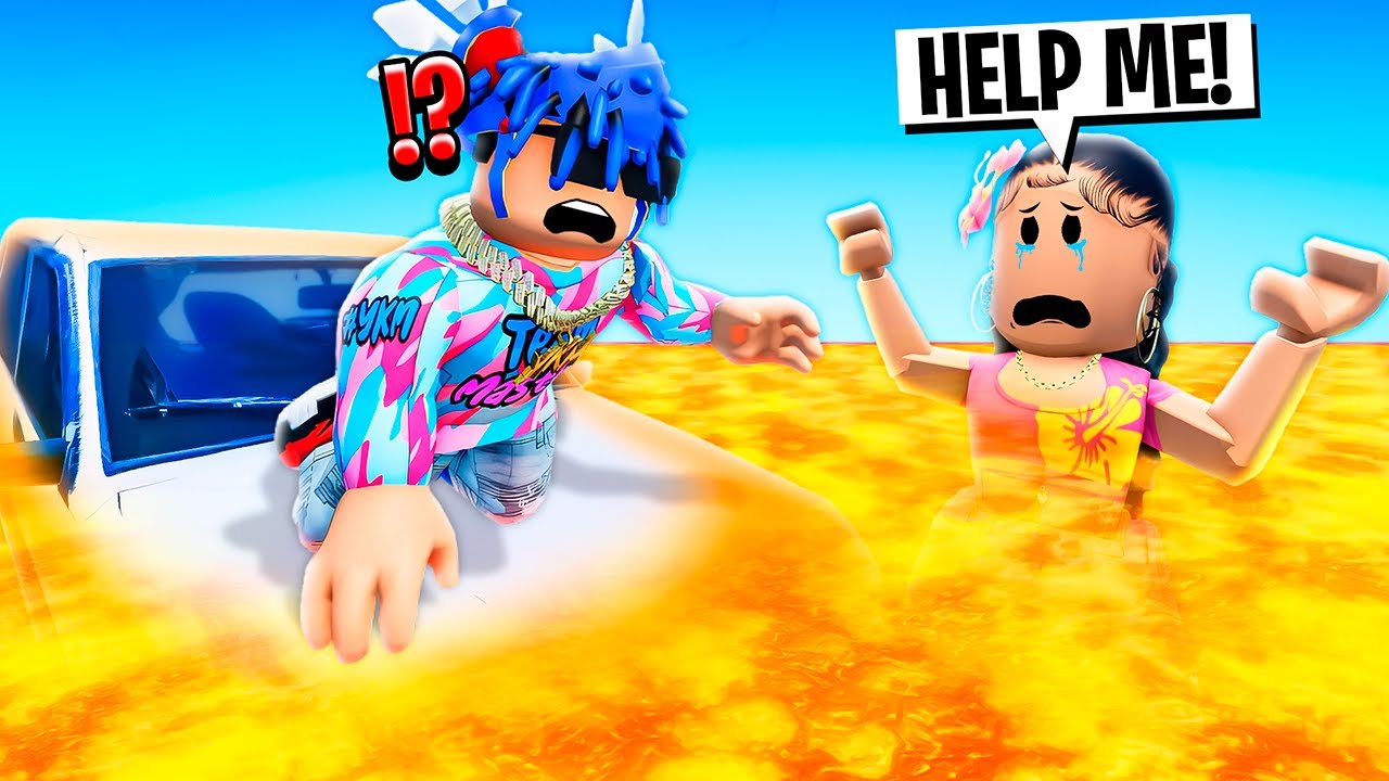 SURVIVE ROBLOX TOWER BUT THE FLOOR IS LAVA!