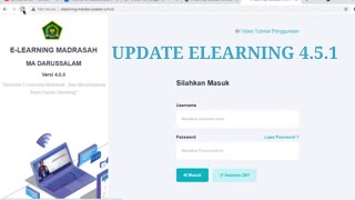 CARA UPDATE ELEARNING MADRASAH VERSI 4.5.1