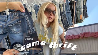 How To Thrift Vintage Lowrise Jeans Y2K Come Thrift With Me