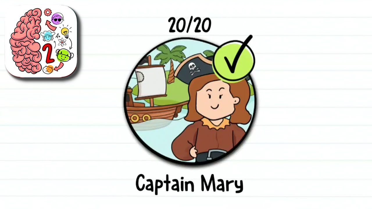 Brain Test 2 Captain Mary Walkthrough Levels 1 2 3 4 5 6 7 8 9 10