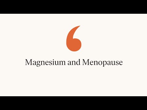 Magneisum and Menopause