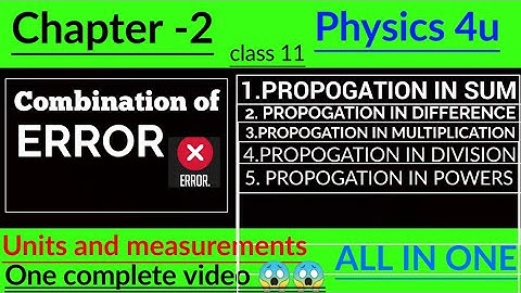 Combination of error , error analysis ,Units and measurements ,class 11 ,by Ravi sir