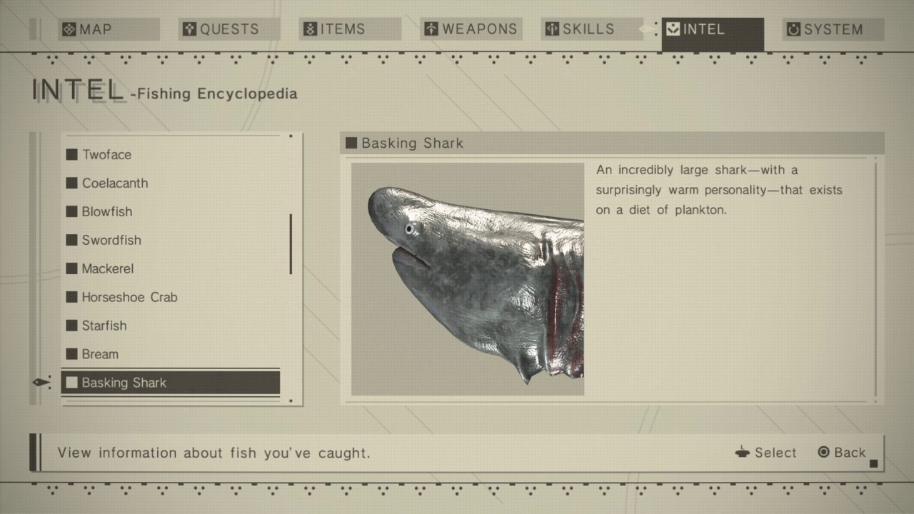 NieR Automata 100 Fishing Encyclopedia YouTube