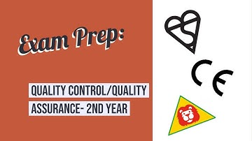 Exam Prep: Quality control quality assurance- 2nd year (updated)