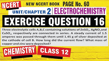 exercise question 2.16 class 12 chemistry | exercise question 16 class 12 chemistry electrochemistry