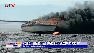 Speedboat Catches Fire, Passengers Jump into 50cm-Deep Mud #MorningNewsBulletin 07/26