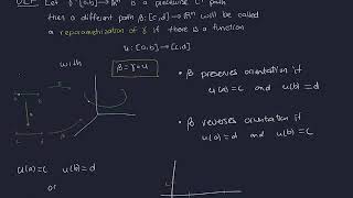 reparametrization of paths and Scalar line integrals