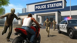 Zombie Attack at Police Station 😱 | Indian Bike Driving 3D Escape Mission 🚓🧟‍♂️ screenshot 2