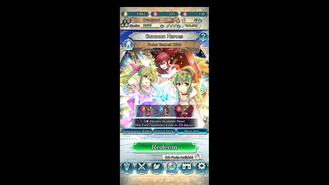 The next tempest trial banner is live for a while for Fire Emblem ...