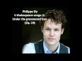 Philippe Sly: The complete "5 Shakespeare songs Op. 23" (Quilter)