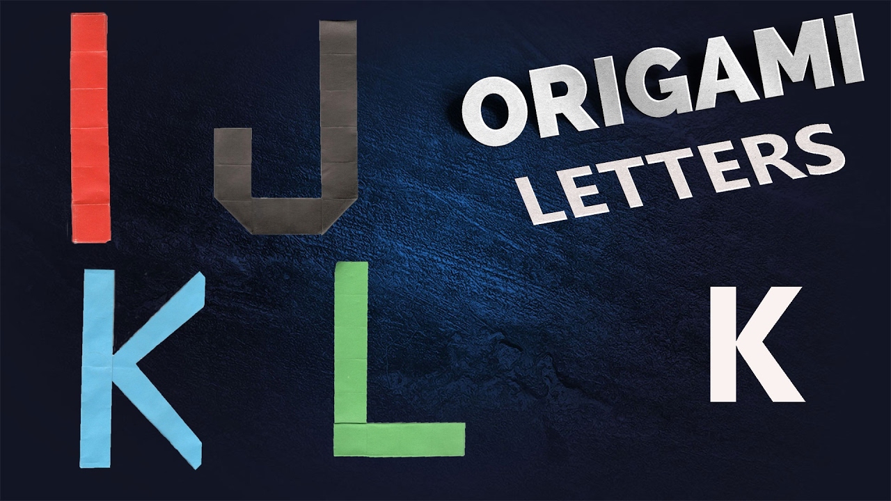 alphabet letters for origami - letter K