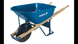 Jackson M6T22 M6T22KB Wheelbarrow, 6-Cubic Foot Capacity, Blue - Overview