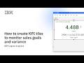 Create KPI Tiles in IBM Cognos Analytics | Dashboard Metrics & Business Insights
