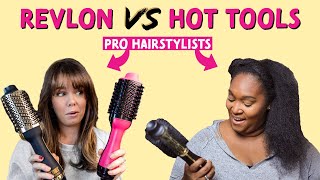 Pro Hairdressers Try One Step Blow Dryer | Revlon vs Hot Tools