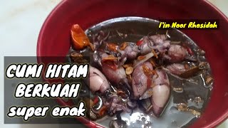 Cumi kuah hitam dengan fiber creme sebagai pengganti santan / masakan sehari-hari super enak