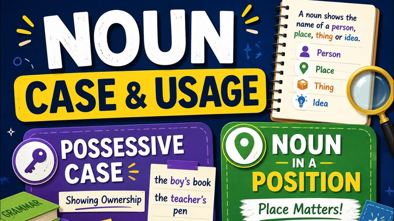Noun Cases Explained | Possessive Case & Apposition Full Lecture | Easy ...