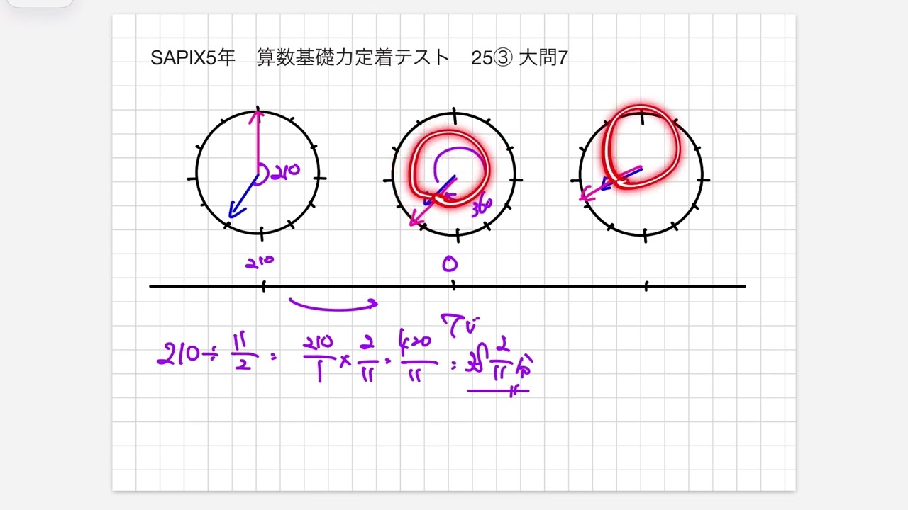 5年生 算数　基礎力定着テスト SAPIX5年算数基礎力定着テスト 25③大問7 - YouTube