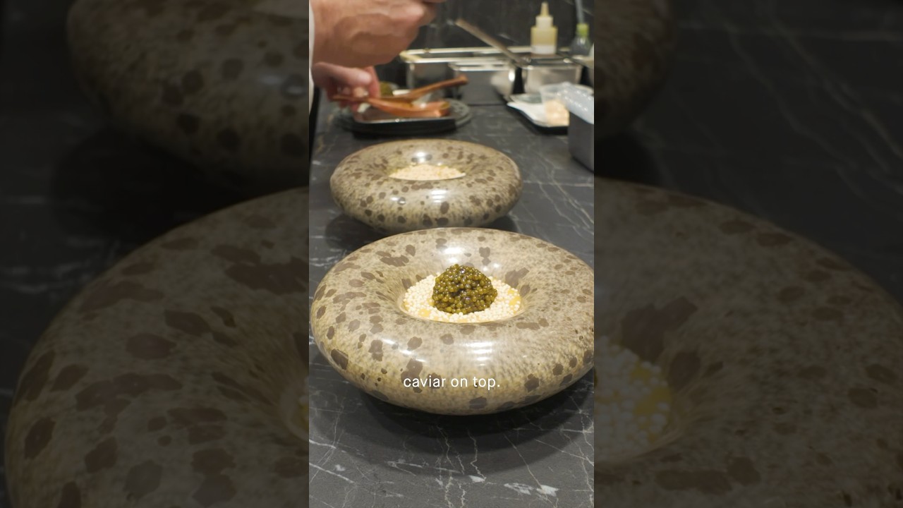 The Art of Plating - Eggs & Rice by chef William Bradley of Addison in San Diego, CA