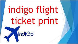 how to take print out of indigo flight ticket screenshot 5