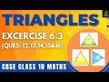 Class 10 Maths Chapter 6 | TRIANGLES | Ex-6.3 (Q-12,13,14,15&amp;16) | New NCERT | CBSE | Vishali