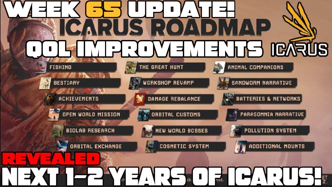 ICARUS HAS A ROADMAP! QoL Improvements & More! Icarus Week 65 Update ...