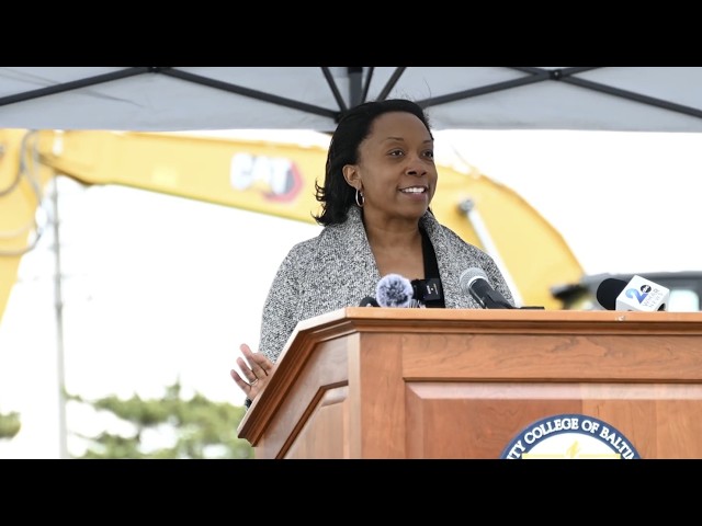 Dr. Shanaysha Sauls at CCBC Welding & Trades Training Center Groundbreaking