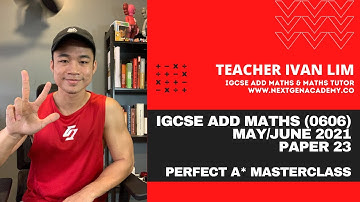 IGCSE ADD MATHS (0606) | MAY JUNE 2021 Paper 23 | COMPLETE A* SOLUTION | 0606/23/M/J/21