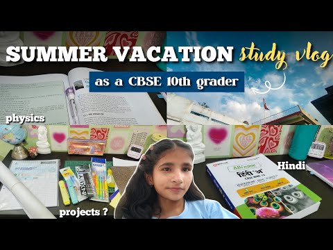 Summer Vacation Study Vlog ✨| What I got for my vacation projects ? | CBSE 10th Grader 🖇️|