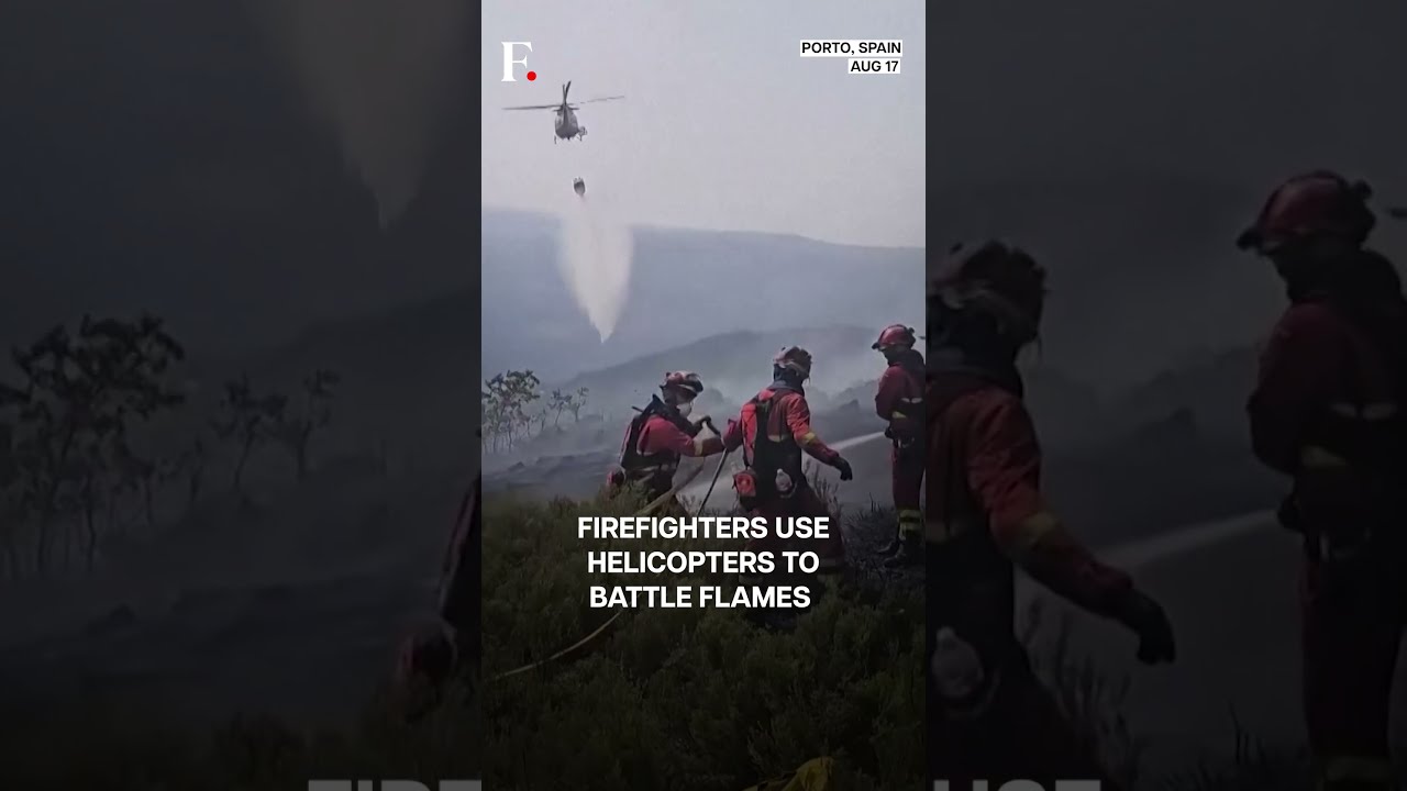 Spain Helicopters Deployed As Firefighters Battle 20 Wildfires Amid Intense Heatwave N18G