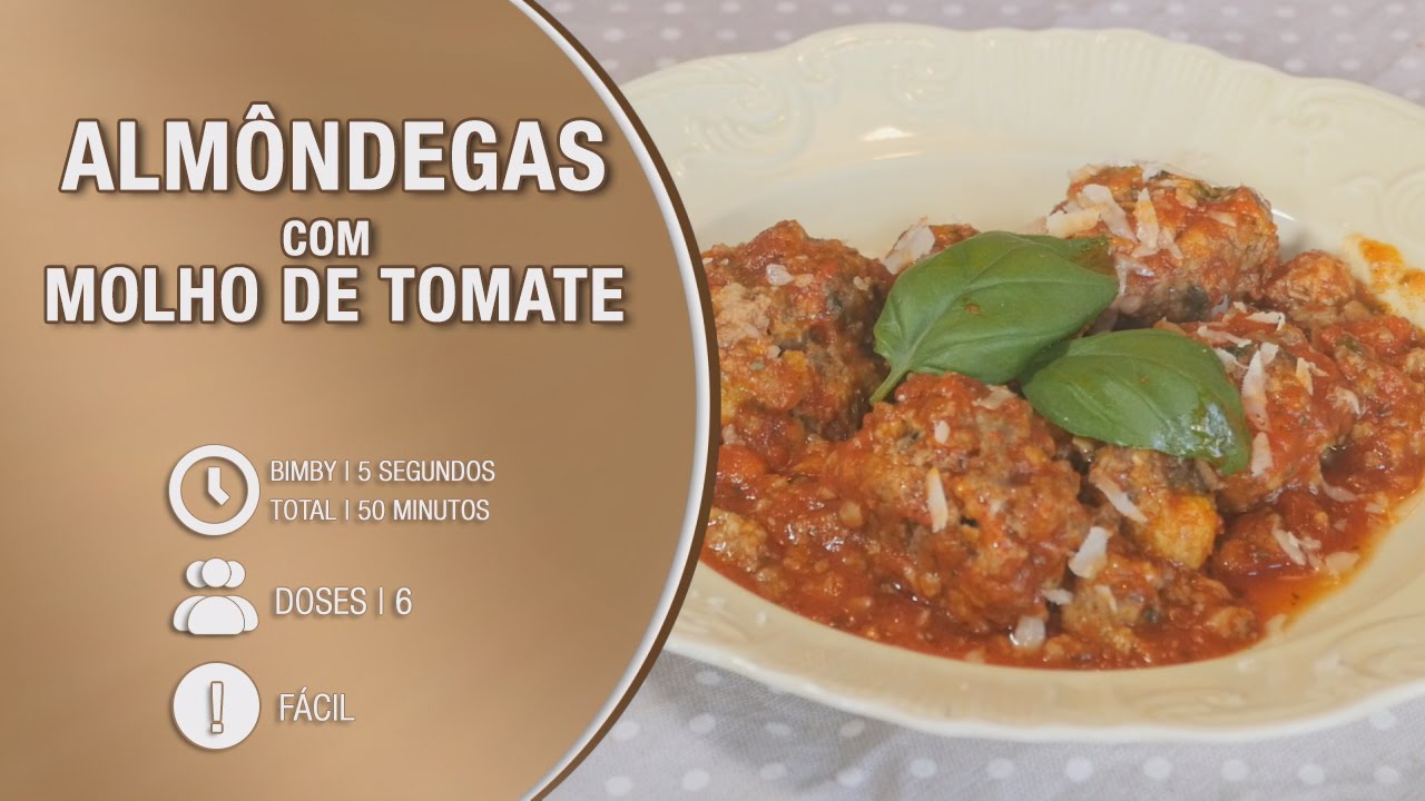 ALMÔNDEGAS COM MOLHO DE TOMATE