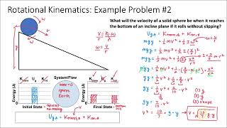 Rotational Kinetic Energy (Part 3) - Example Problem #2