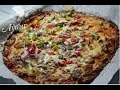 Pizza mit Blumenkohlboden I Low Carb Pizzaboden aus Blumenkohl I Karnabahar tabanli pizza