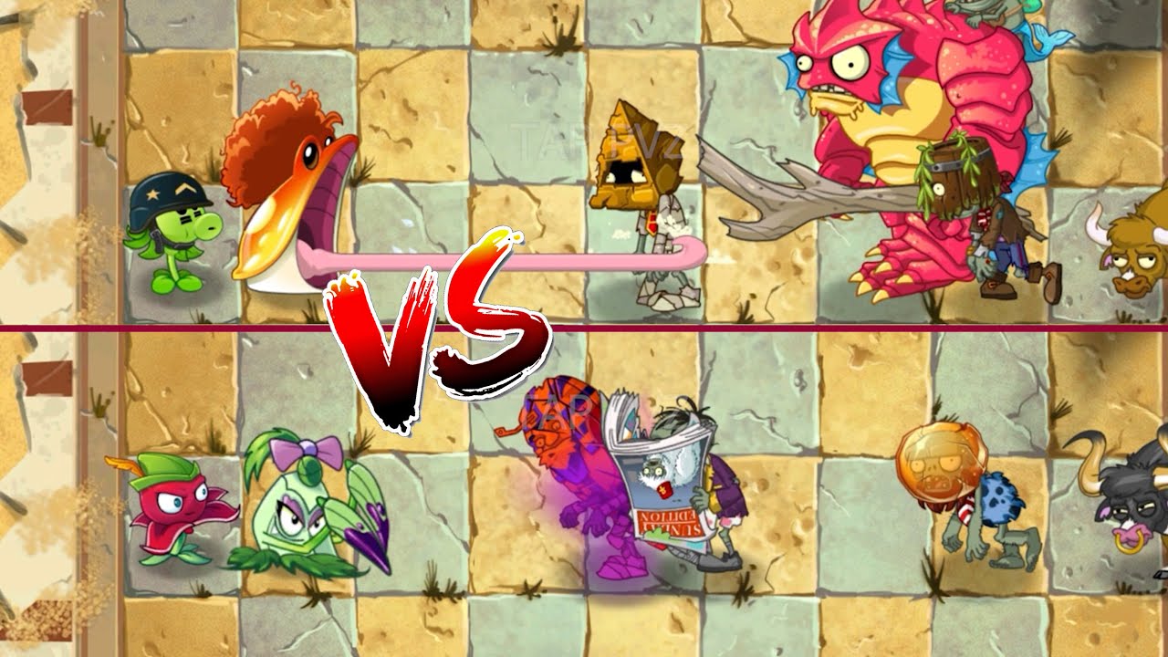 PvZ 2 - Plant Couple Team VS 4 Vase Breaker Zombies -  p28 - Who's the stronger ? 