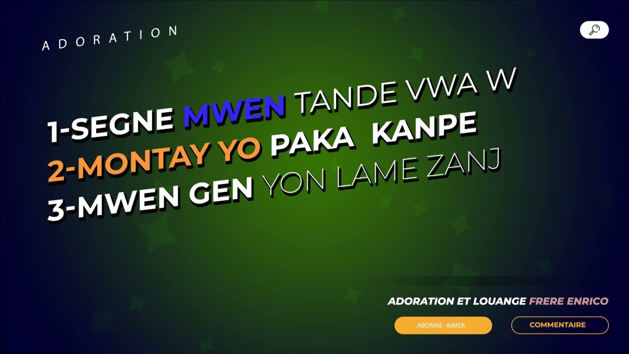 segne mwen tande vwa - montay yo paka kanpe - mwen gen yon lame zanj