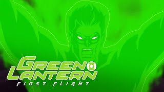 Con toda la capacidad de el Poder Verde Hal Jordan enfrenta a Sinestro | Green Lantern: First Flight