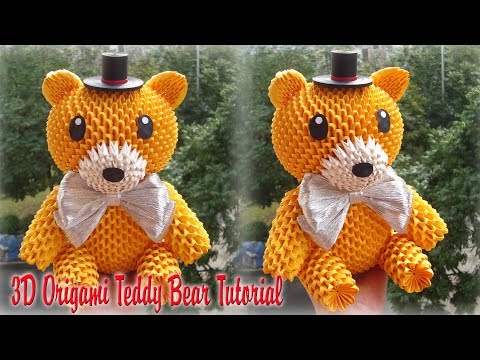 HOW TO MAKE 3D ORIGAMI TEDDY BEAR | DIY PAPER TEDDY BEAR TUTORIAL