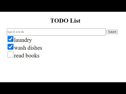 Making TODO List (Javascript Project)